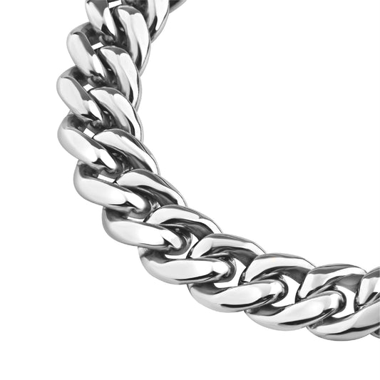 Collana Breil Steel & Spark uomo catena grumetta in acciaio MISURA UNICA