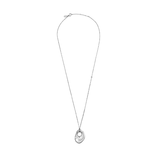Collana Breil B Rocks donna in acciaio lucido pendente ovale MISURA UNICA