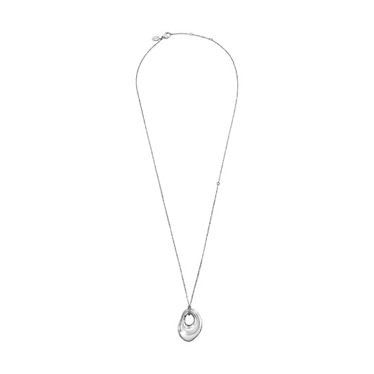 Collana Breil B Rocks donna in acciaio lucido pendente ovale MISURA UNICA