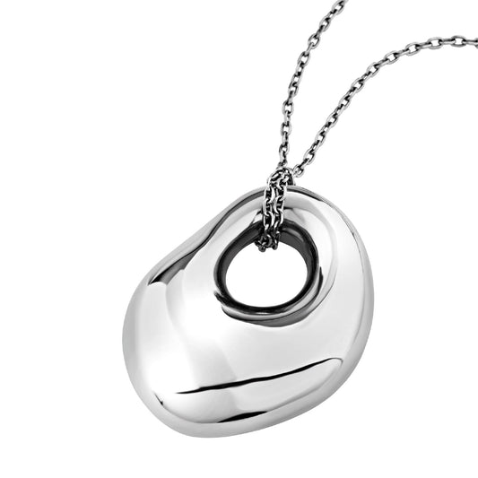 Collana Breil B Rocks donna in acciaio lucido pendente ovale MISURA UNICA