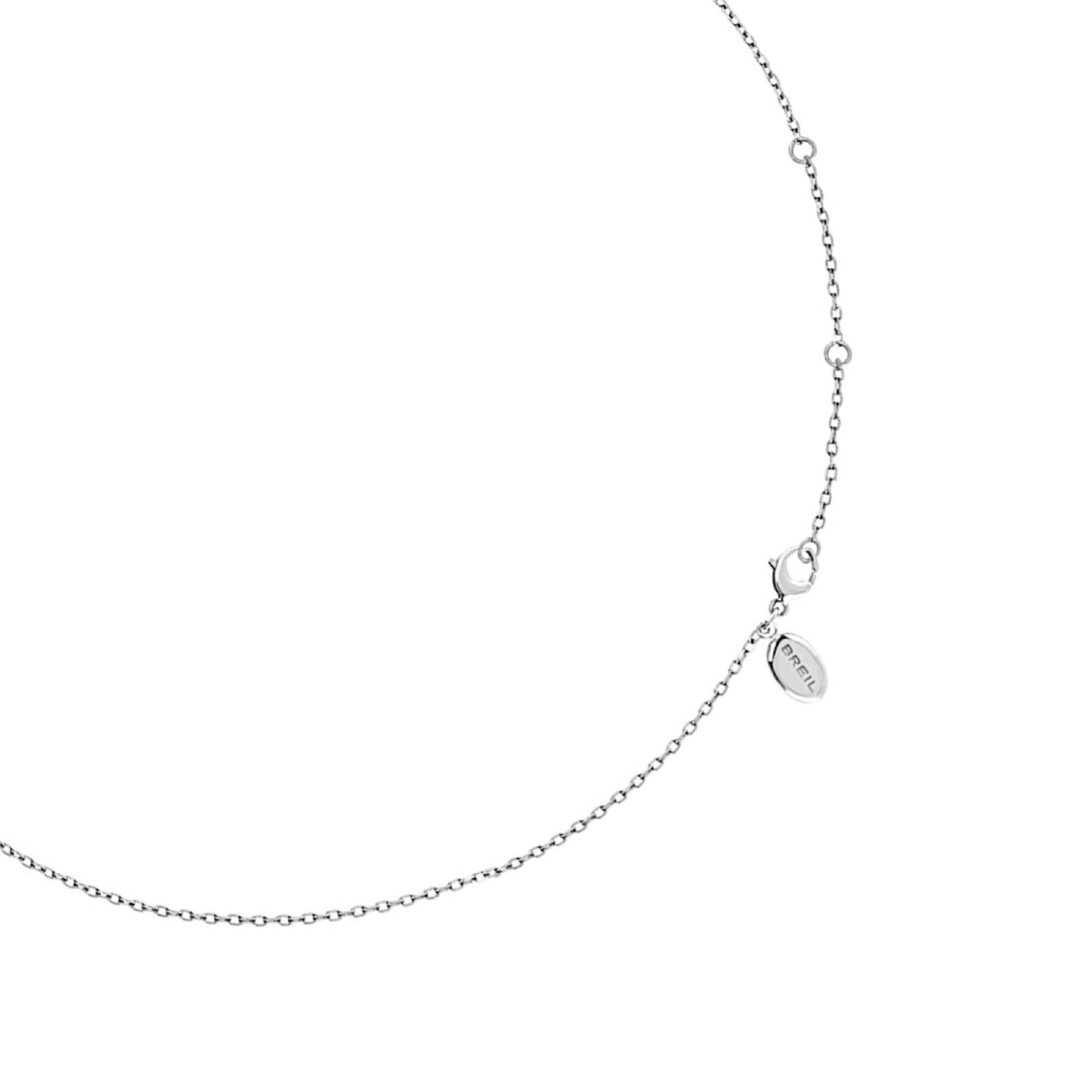 Collana Breil B Rocks donna in acciaio lucido pendente ovale MISURA UNICA