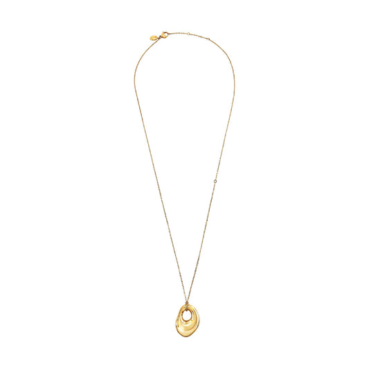 Collana Breil B Rocks donna in acciaio dorato pendente ovale MISURA UNICA