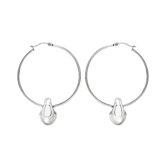 Orecchini Breil B Rocks da donna in acciaio pendente ovale MISURA UNICA