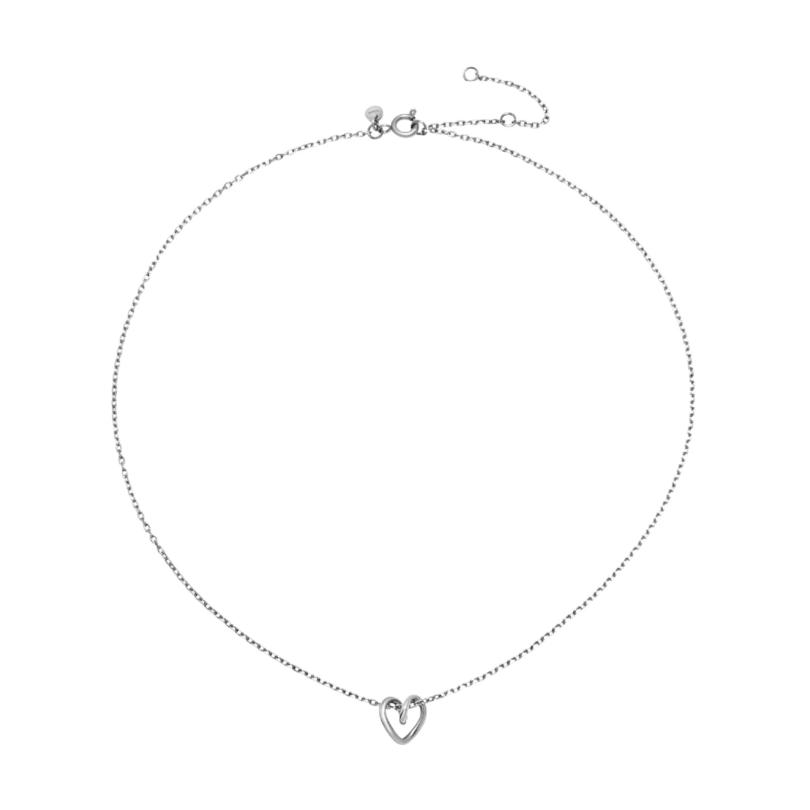 Collana girocollo Breil in argento con cuore in acciaio MISURA UNICA