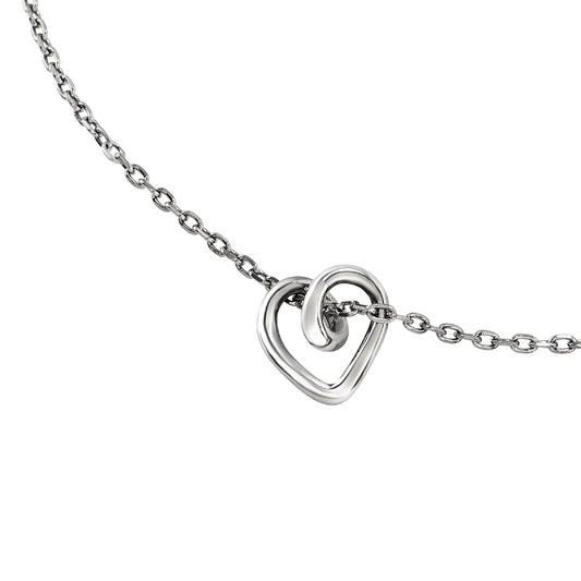 Collana girocollo Breil in argento con cuore in acciaio MISURA UNICA