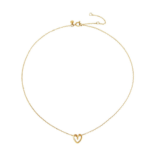 Collana girocollo Breil in oro con cuore in acciaio MISURA UNICA