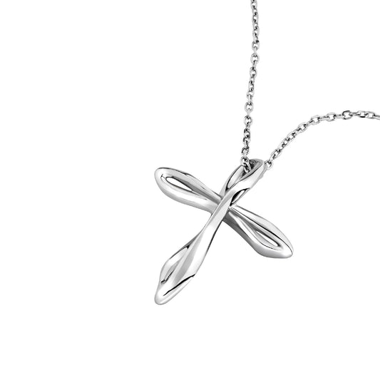 Collana Breil Alchemy da donna in acciaio con croce fluida MISURA UNICA