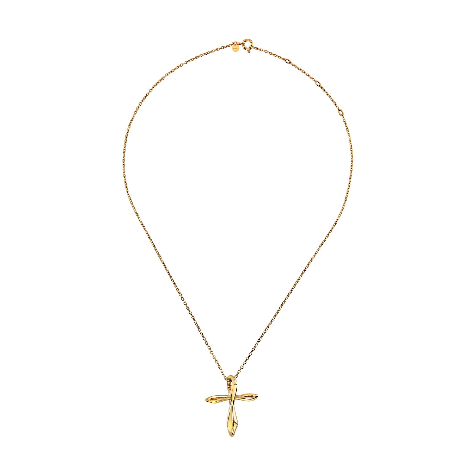 Collana Breil Alchemy donna acciaio dorato con croce fluida MISURA UNICA