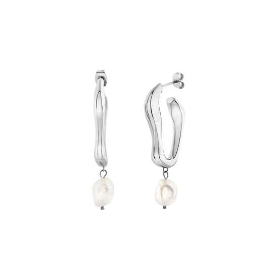 Orecchini Breil Alchemy donna in acciaio con perla pendente MISURA UNICA
