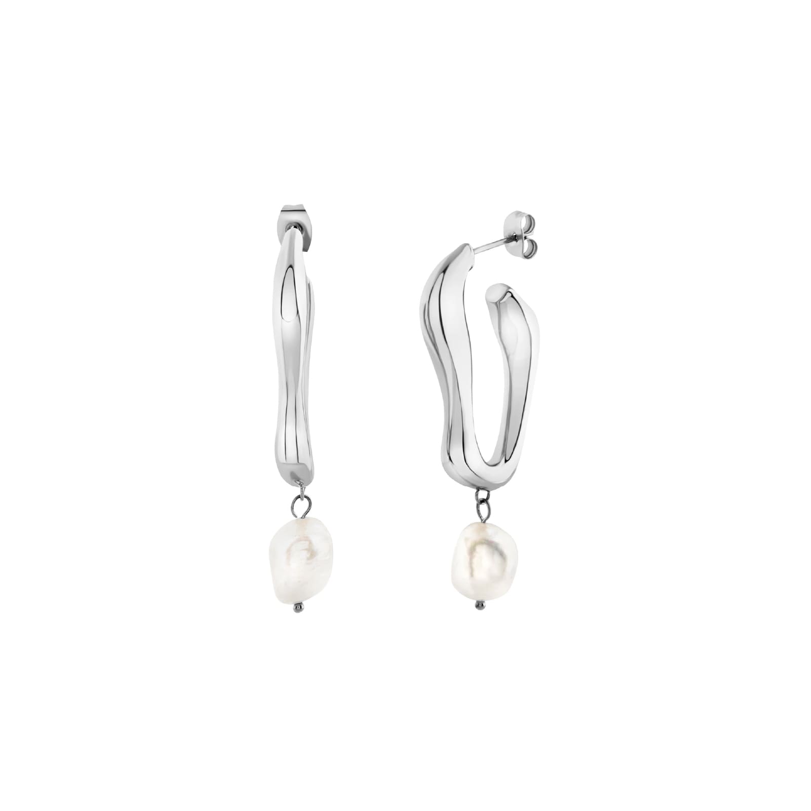 Orecchini Breil Alchemy donna in acciaio con perla pendente MISURA UNICA