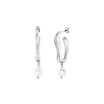 Orecchini Breil Alchemy donna in acciaio con perla pendente MISURA UNICA