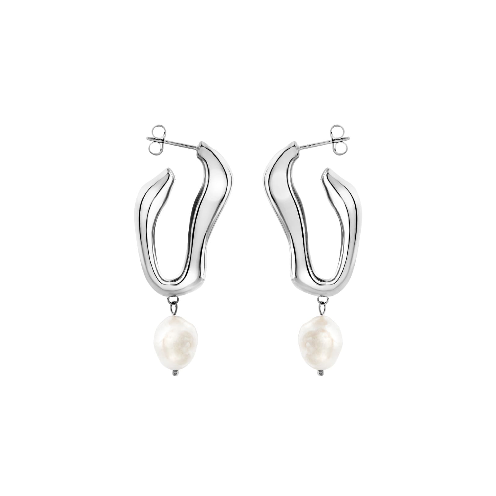 Orecchini Breil Alchemy donna in acciaio con perla pendente MISURA UNICA