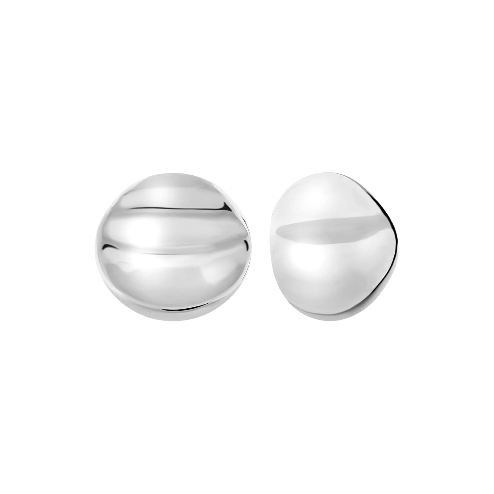 Orecchini a lobo Breil in acciaio lucido di forma tonda MISURA UNICA
