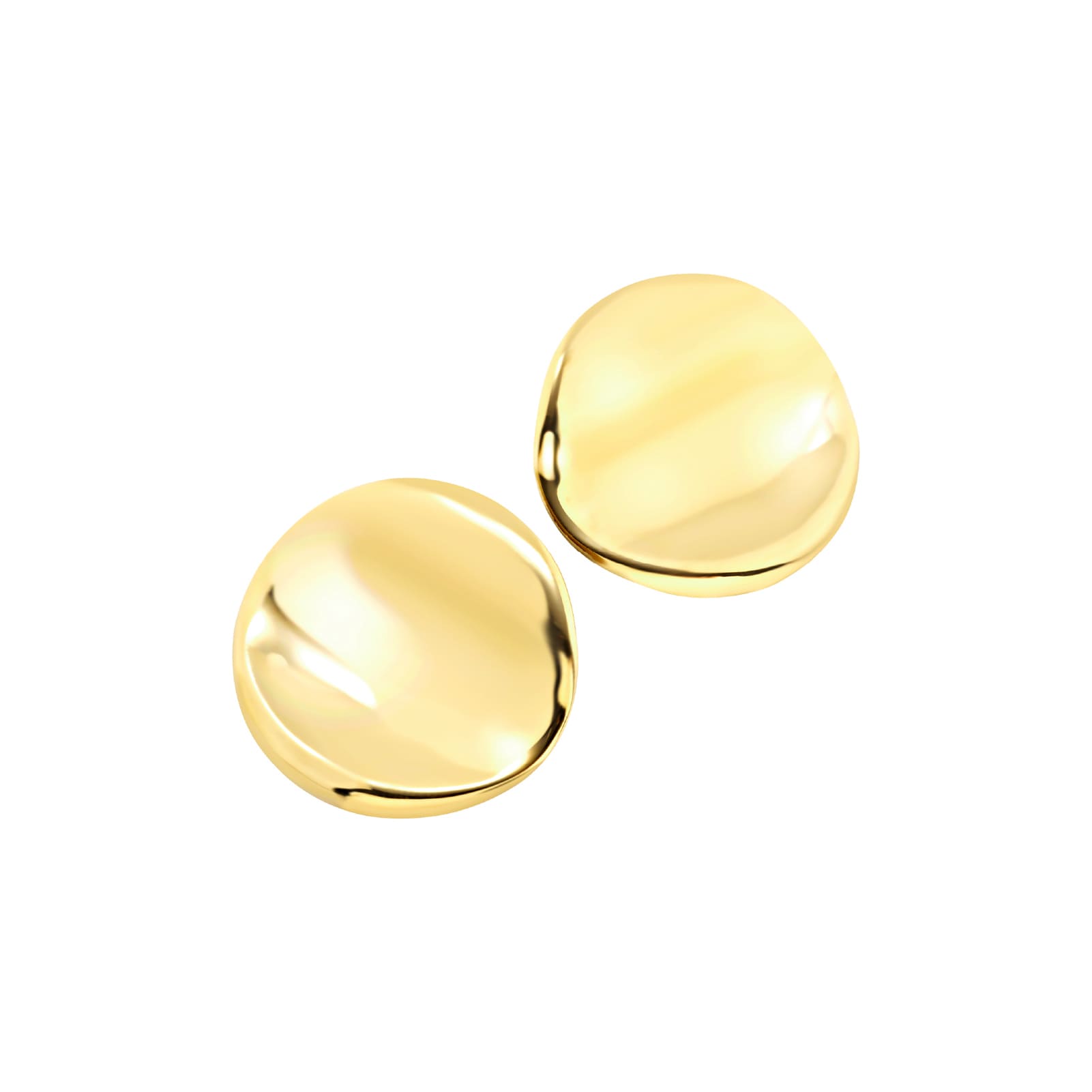 Orecchini a lobo Breil in acciaio dorato di forma tonda MISURA UNICA