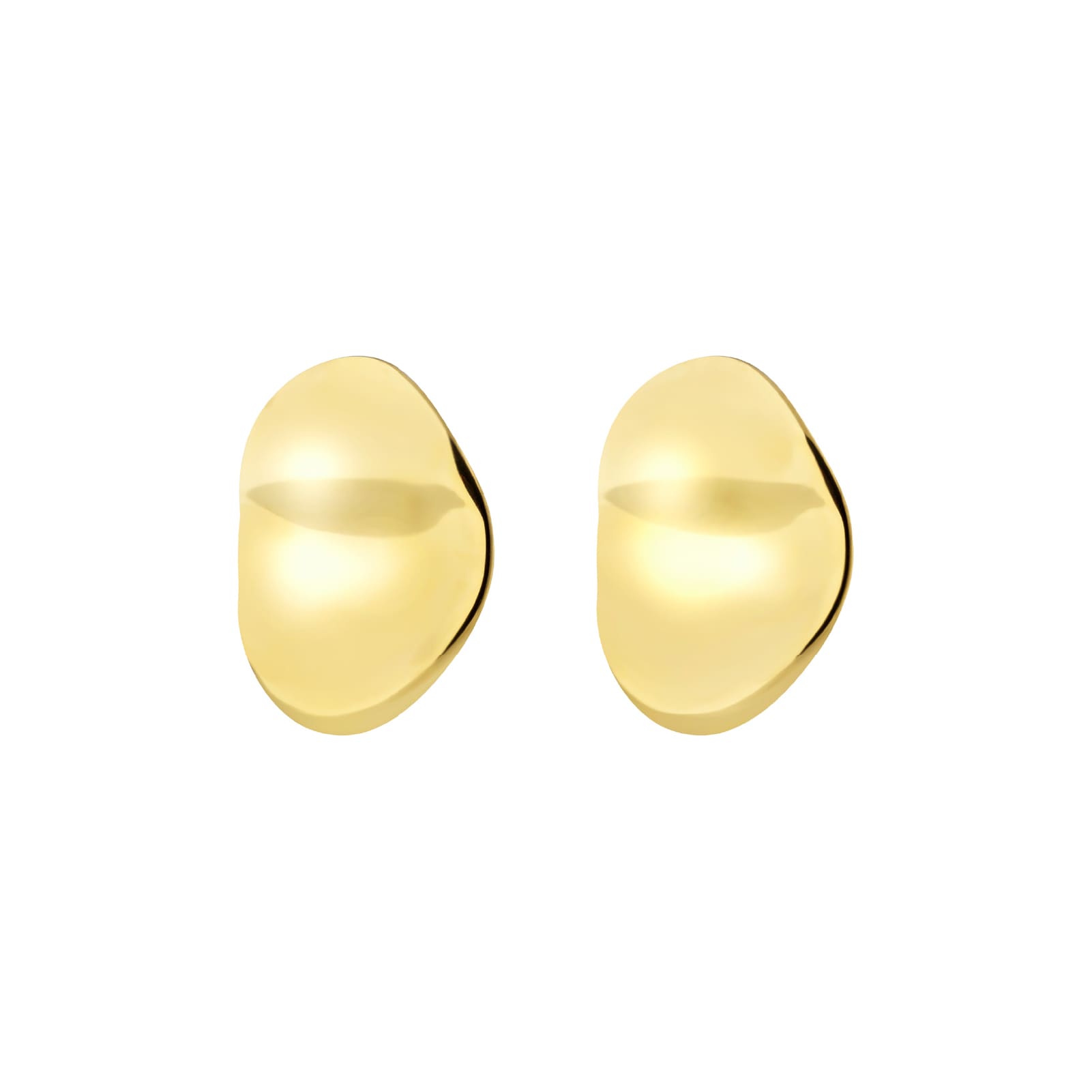 Orecchini a lobo Breil in acciaio dorato di forma tonda MISURA UNICA