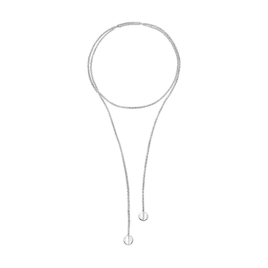 Collana lunga Breil di colore argento con dettagli sferici MISURA UNICA