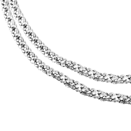 Collana lunga Breil di colore argento con dettagli sferici MISURA UNICA