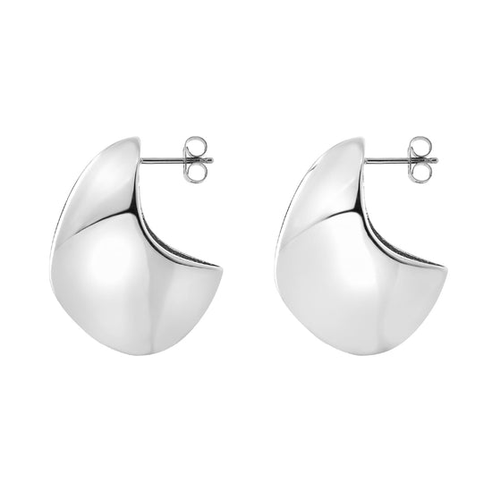 Orecchini a lobo Breil in acciaio di forma geometrica MISURA UNICA