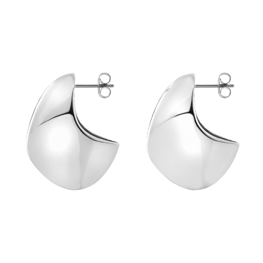 Orecchini a lobo Breil in acciaio di forma geometrica MISURA UNICA