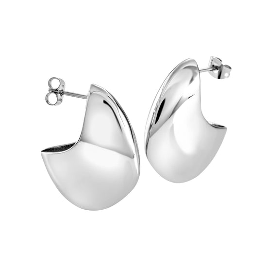 Orecchini a lobo Breil in acciaio di forma geometrica MISURA UNICA