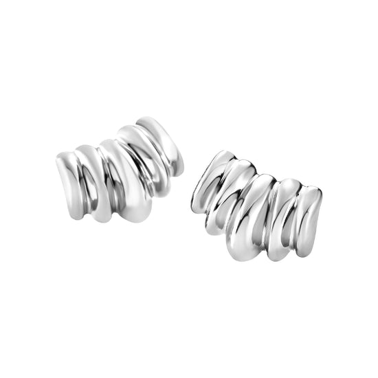 Orecchini a lobo Breil in acciaio con elementi ricurvi MISURA UNICA