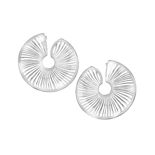 Orecchini a lobo Breil in acciaio laserato a spirale MISURA UNICA