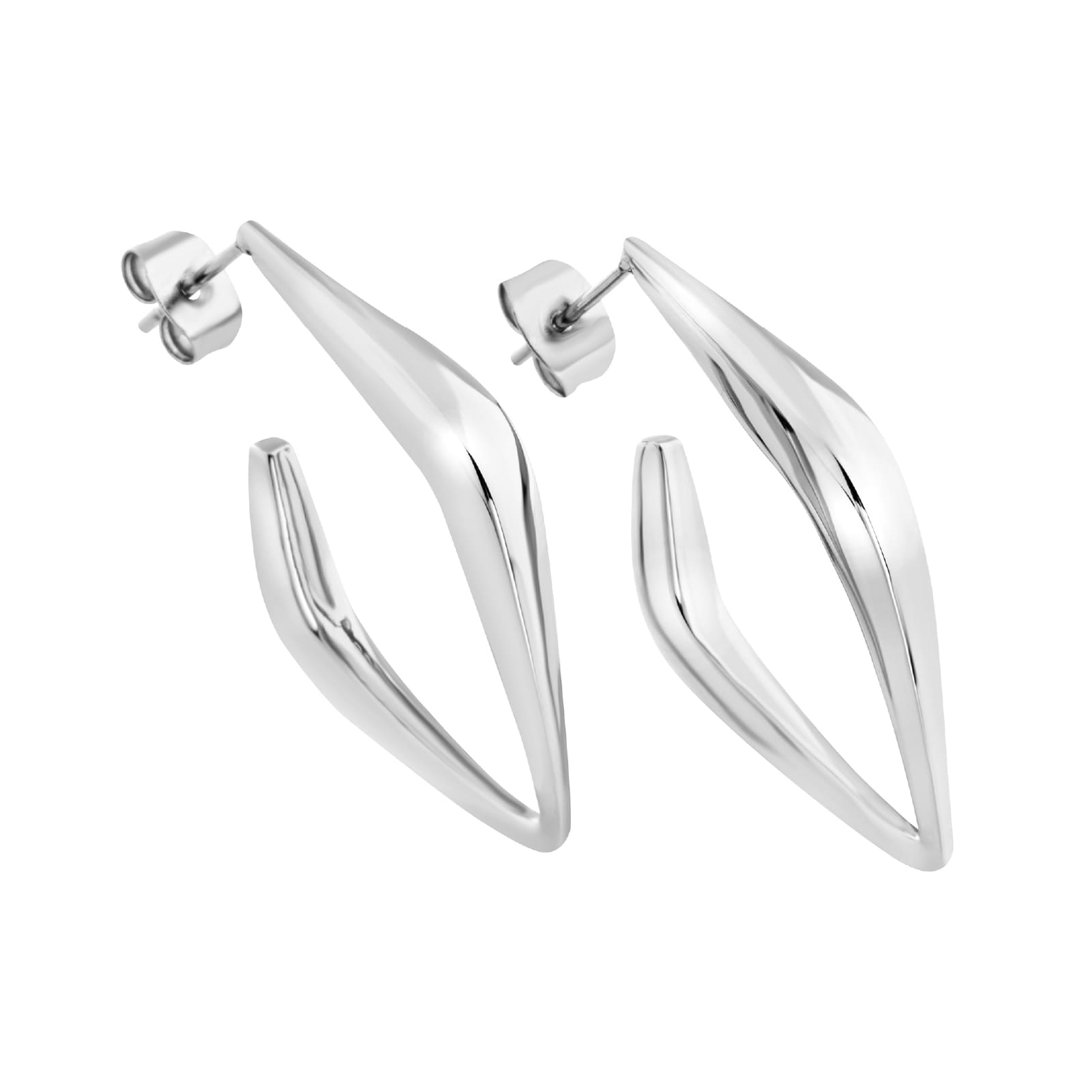 Orecchini Breil in acciaio lucido a forma romboidale MISURA UNICA