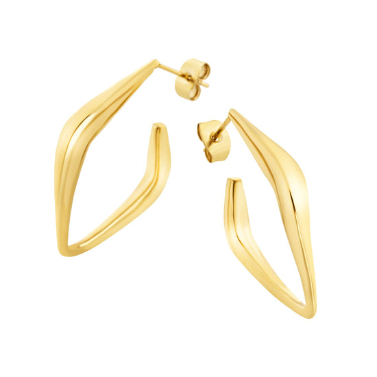 Orecchini Breil in acciaio dorato a forma romboidale MISURA UNICA