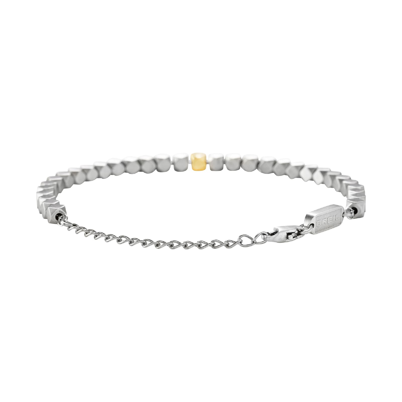 Bracciale Breil in acciaio a forma romboidale da uomo 22 cm
