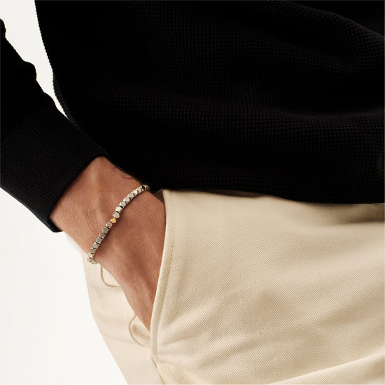 Bracciale Breil in acciaio a forma romboidale da uomo 22 cm