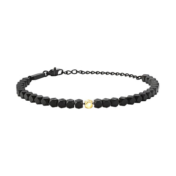 Bracciale Breil in acciaio nero forma romboidale da uomo 22 cm