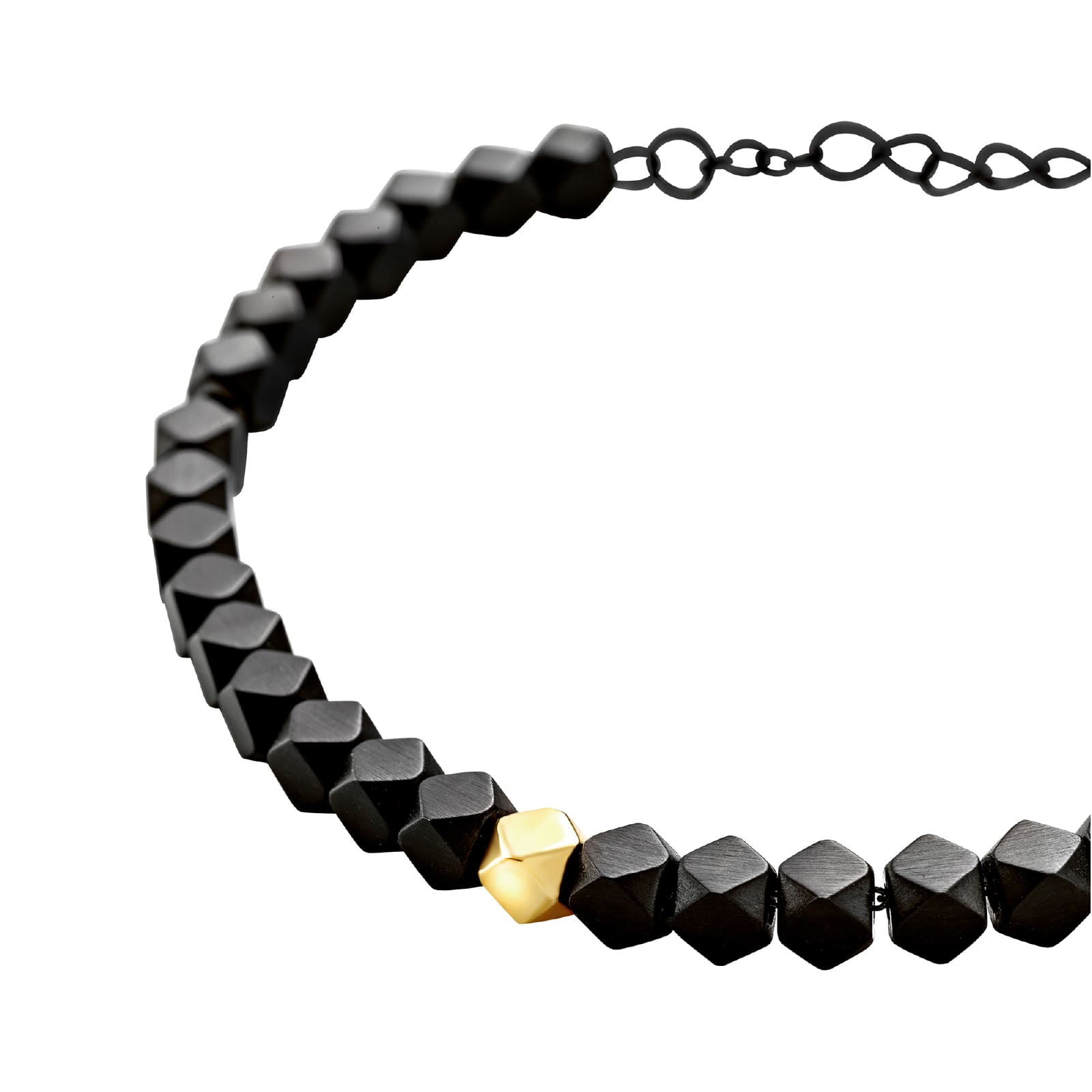 Bracciale Breil in acciaio nero forma romboidale da uomo 22 cm