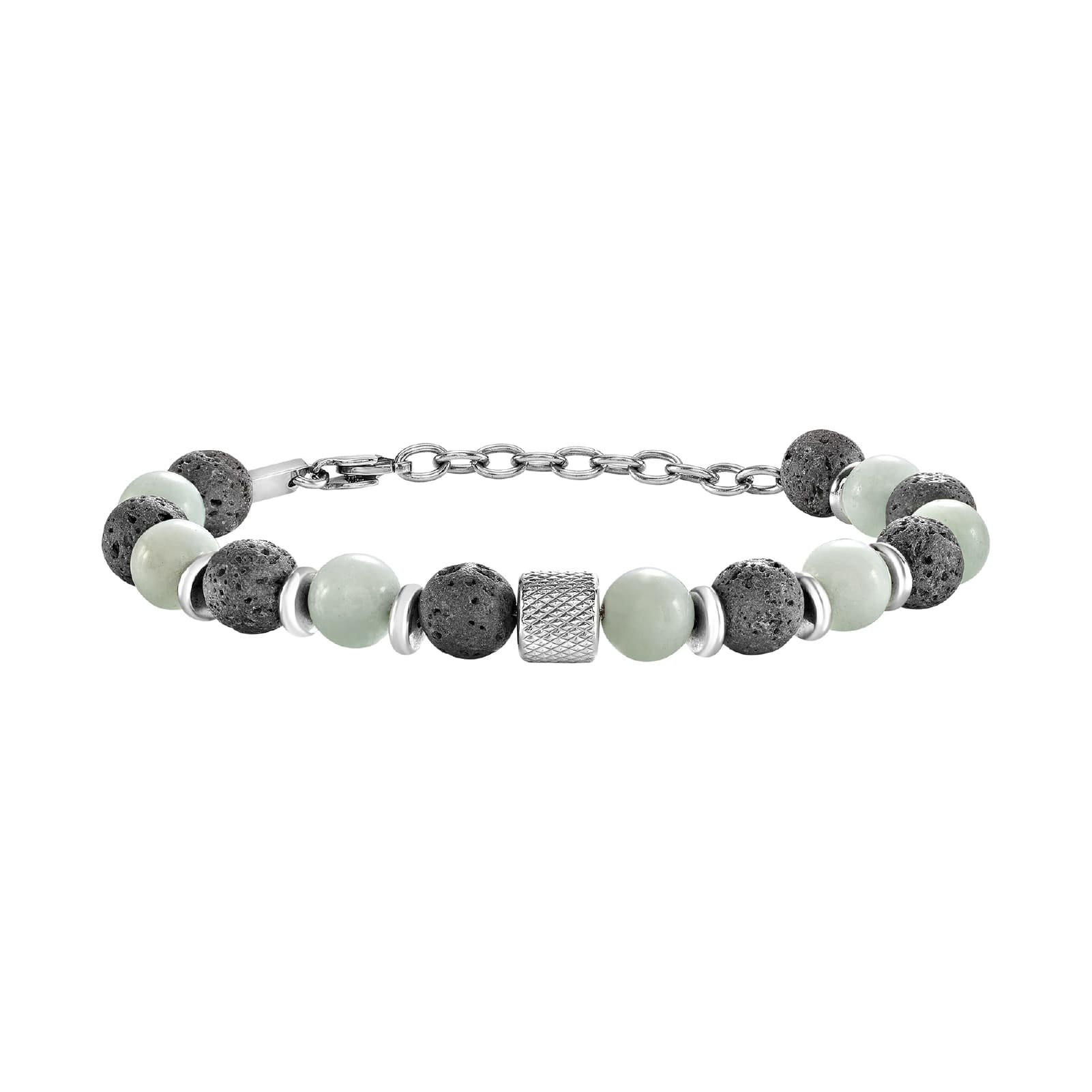 Bracciale catena Briel in acciaio con elementi sferici 22 cm