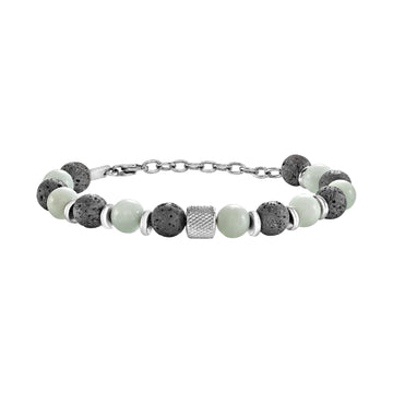 Bracciale catena Briel in acciaio con elementi sferici 22 cm