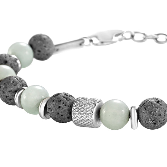 Bracciale catena Briel in acciaio con elementi sferici 22 cm