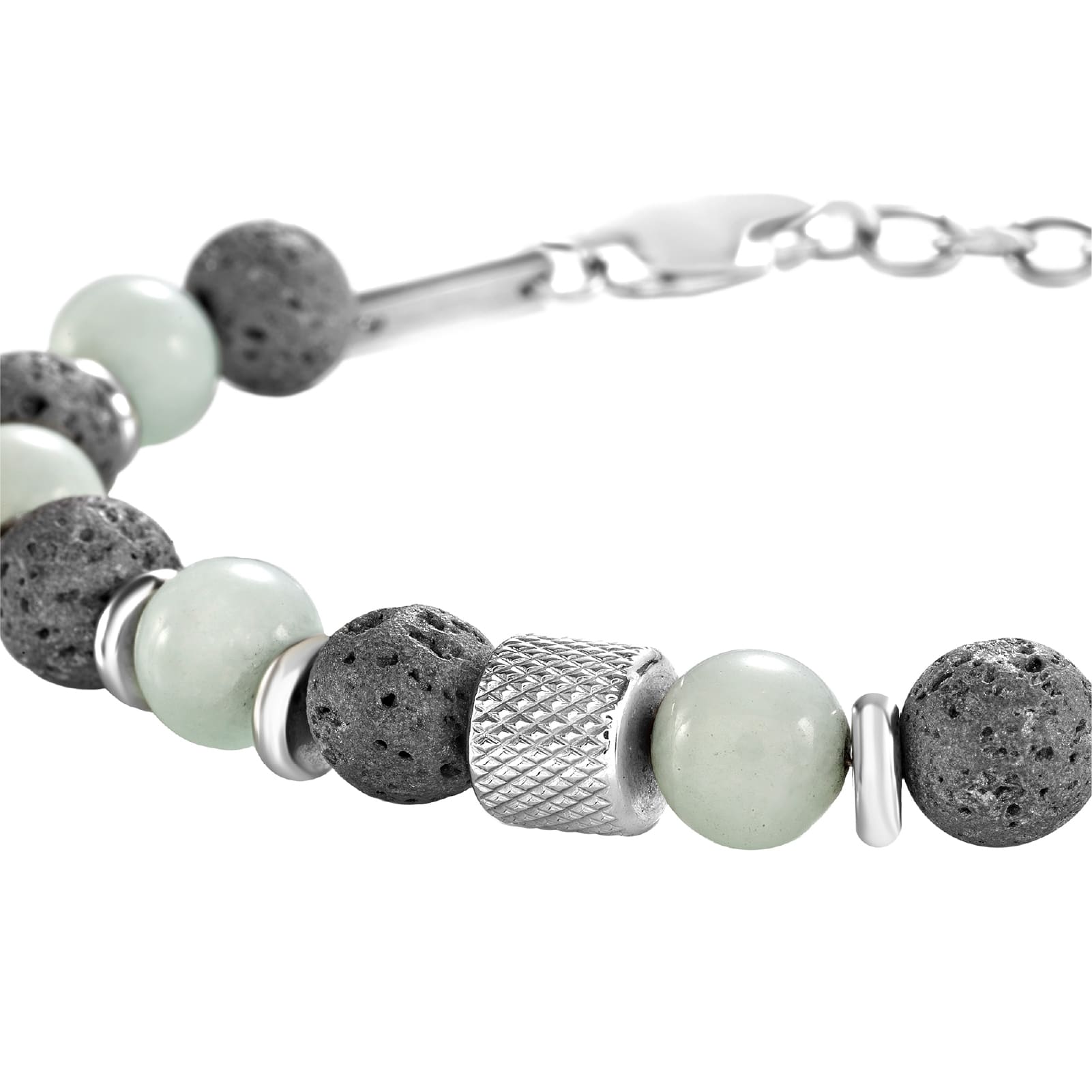 Bracciale catena Briel in acciaio con elementi sferici 22 cm