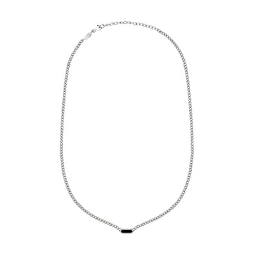 Collana catena Breil Stylize in acciaio e agata nera MISURA UNICA