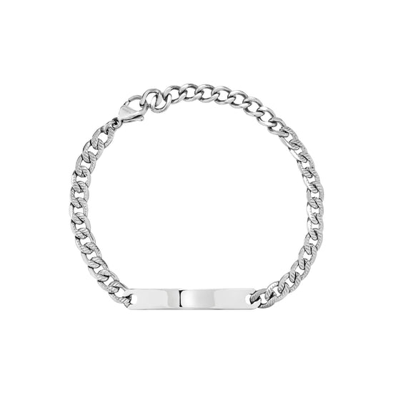 Bracciale catena Briel in acciaio con chiusura a moschettone 22 cm