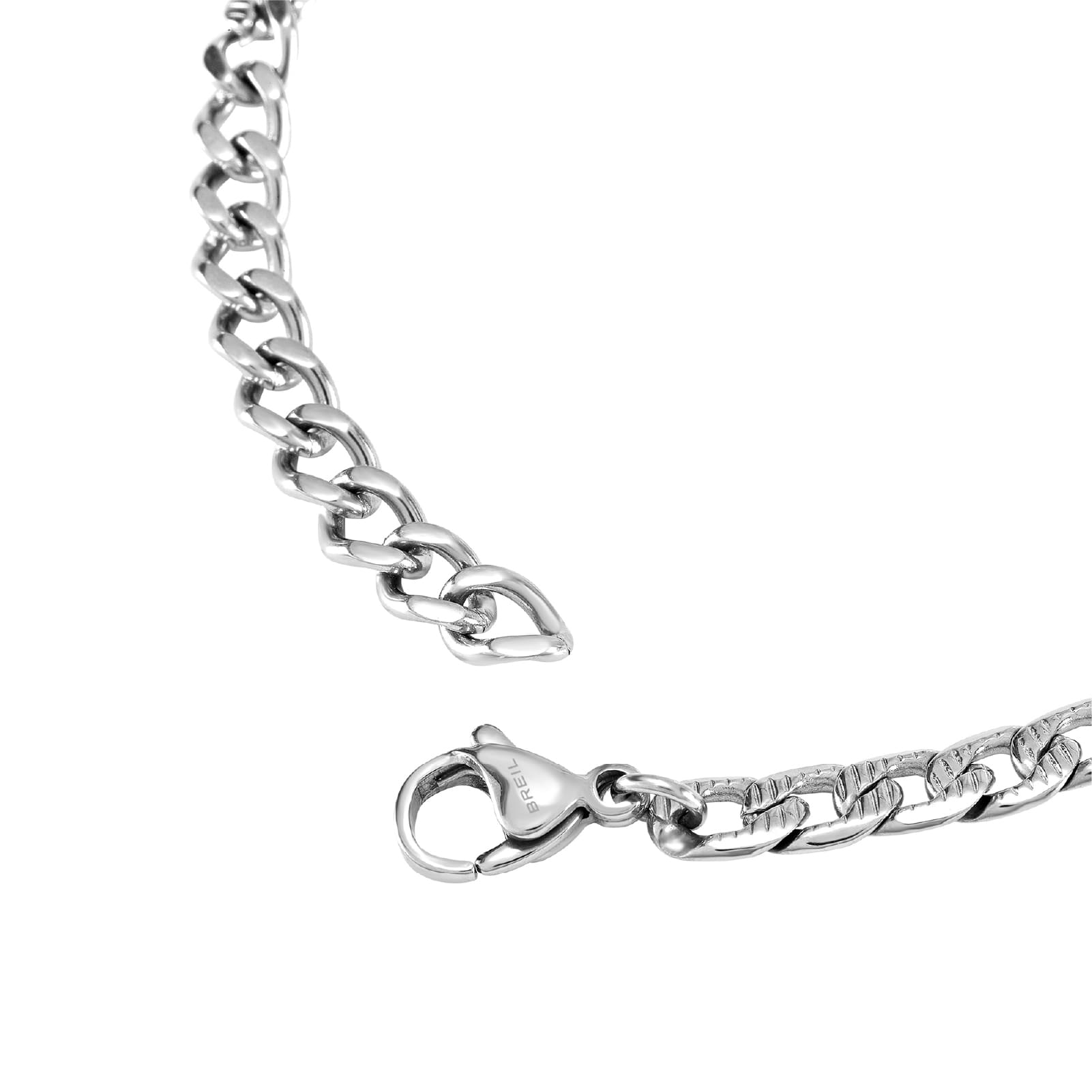 Bracciale catena Briel in acciaio con chiusura a moschettone 22 cm