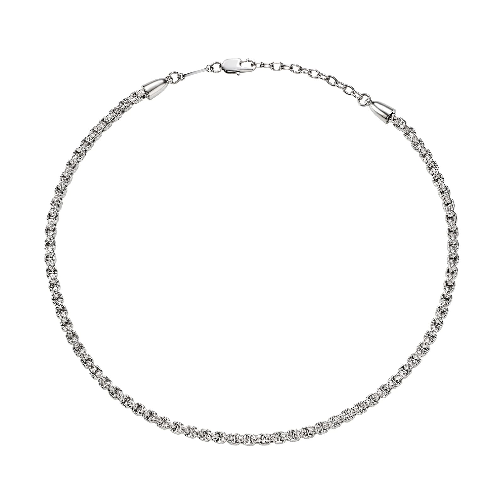 Collana catena Briel con maglie lavorate in acciaio da uomo MISURA UNICA