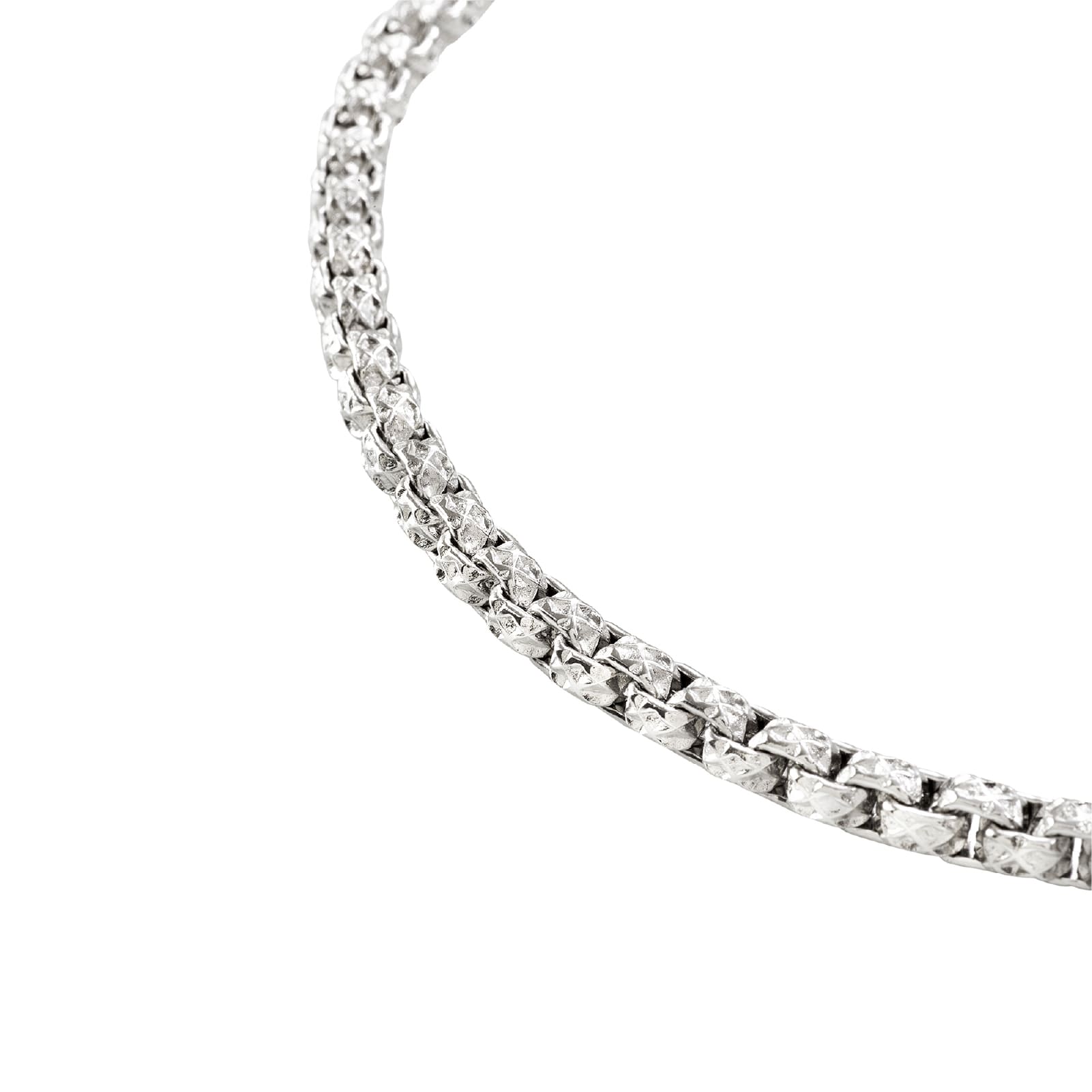 Collana catena Briel con maglie lavorate in acciaio da uomo MISURA UNICA