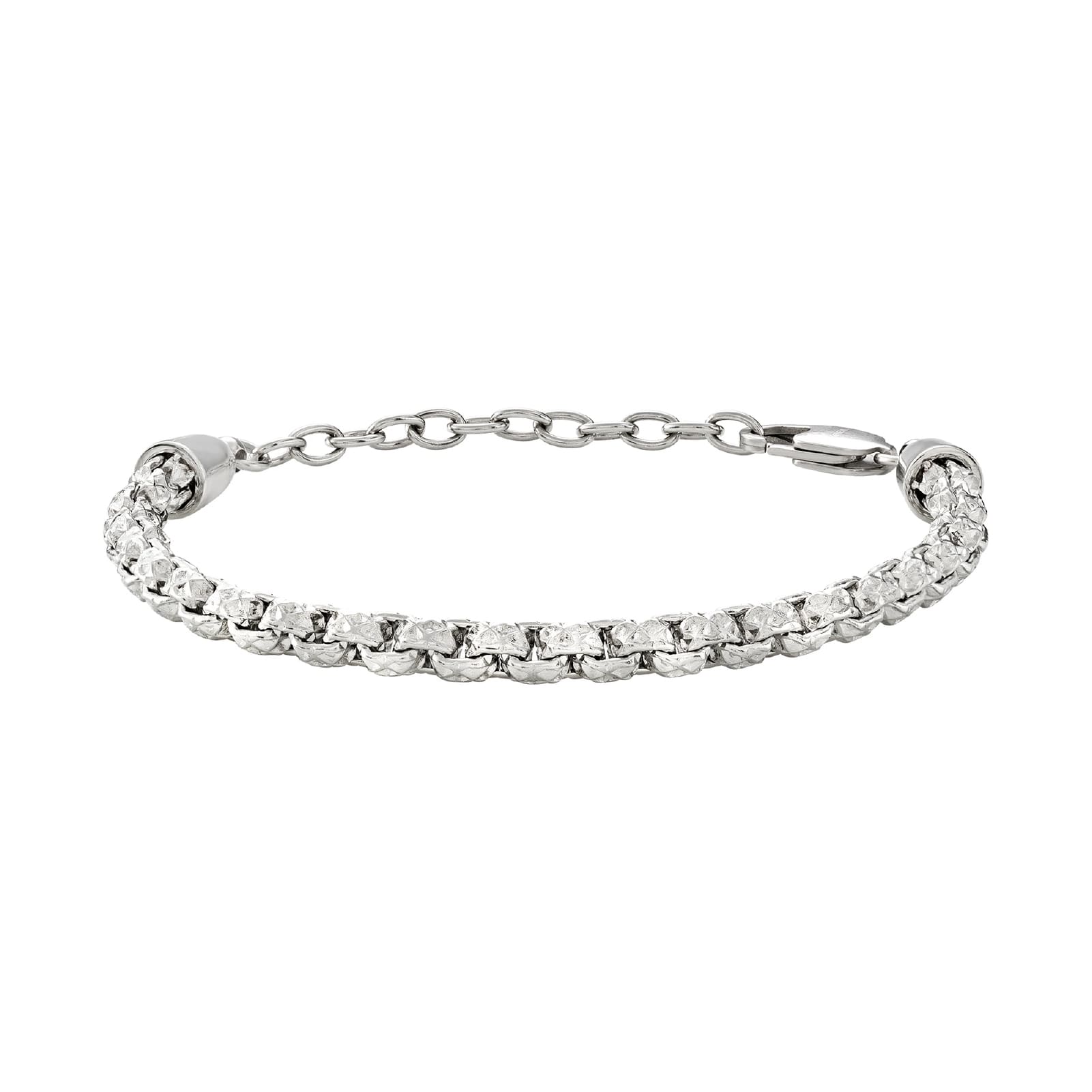 Bracciale catena Briel in acciaio lucido elegante da uomo 22 cm