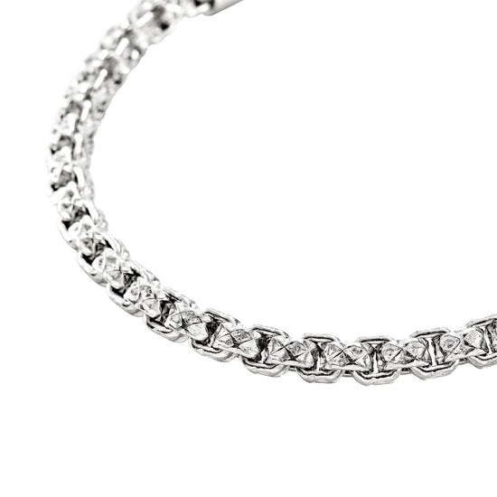 Bracciale catena Briel in acciaio lucido elegante da uomo 22 cm