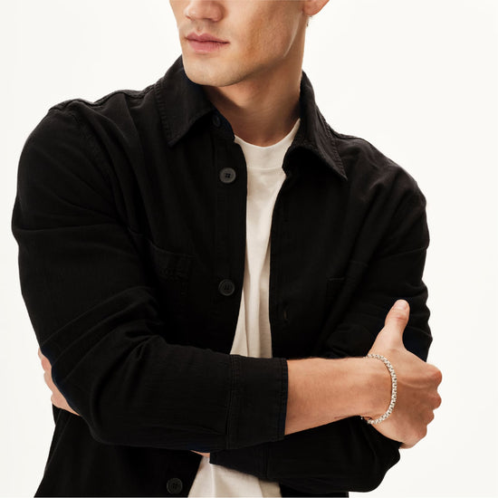 Bracciale catena Briel in acciaio lucido elegante da uomo 22 cm