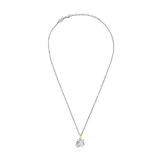Collana catena Breil Good Omen in acciaio pendente tigre MISURA UNICA