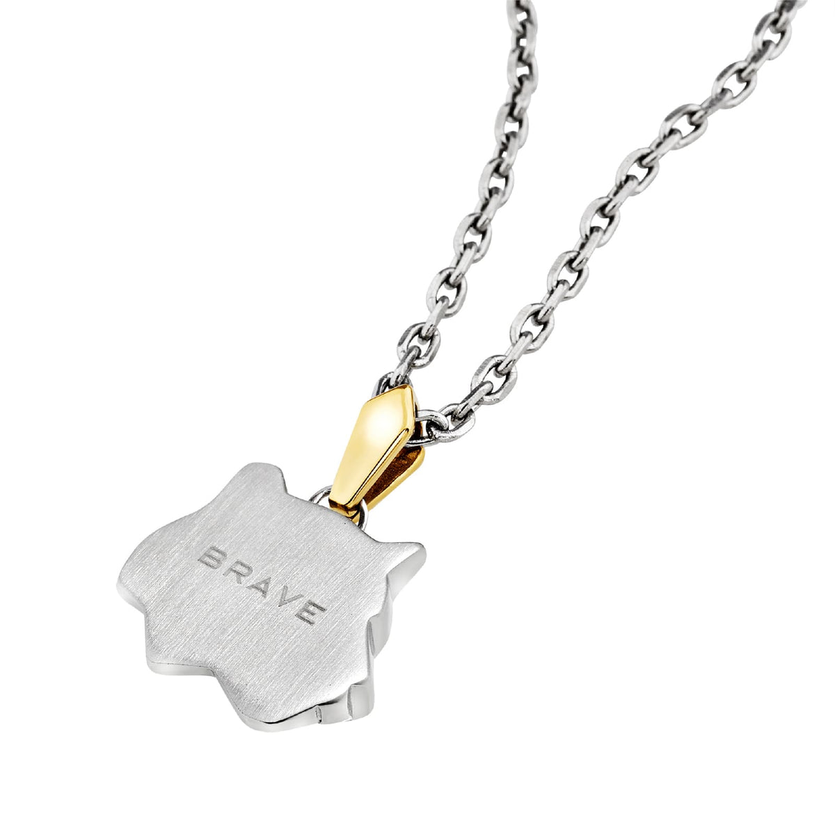 Collana catena Breil Good Omen in acciaio pendente tigre MISURA UNICA