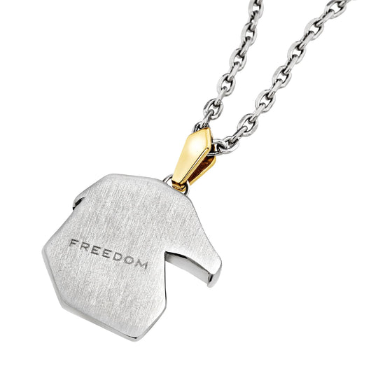 Collana catena Breil Good Omen in acciaio pendente falco MISURA UNICA