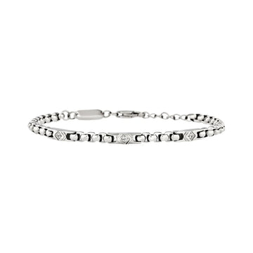 Bracciale catena Breil Eterna in acciaio e zirconi da uomo 21 cm