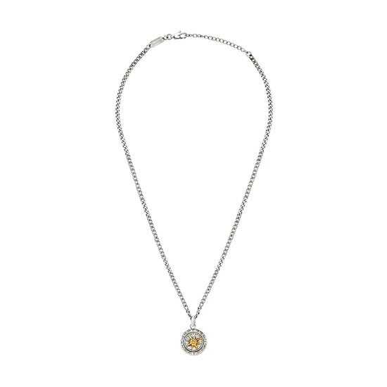 Collana Breil Primal Compass in acciaio con rosa dei venti MISURA UNICA