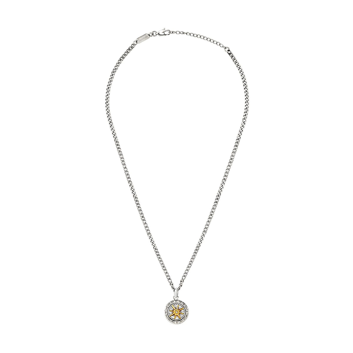 Collana Breil Primal Compass in acciaio con rosa dei venti MISURA UNICA